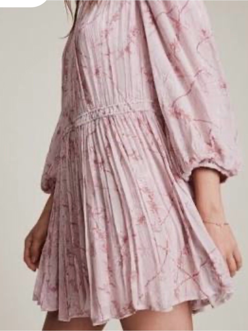 Light Pink Floral Boho Dress